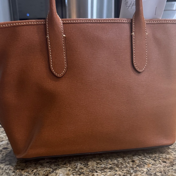 Dooney & Bourke Brown Leather Tote - Picture 4 of 7